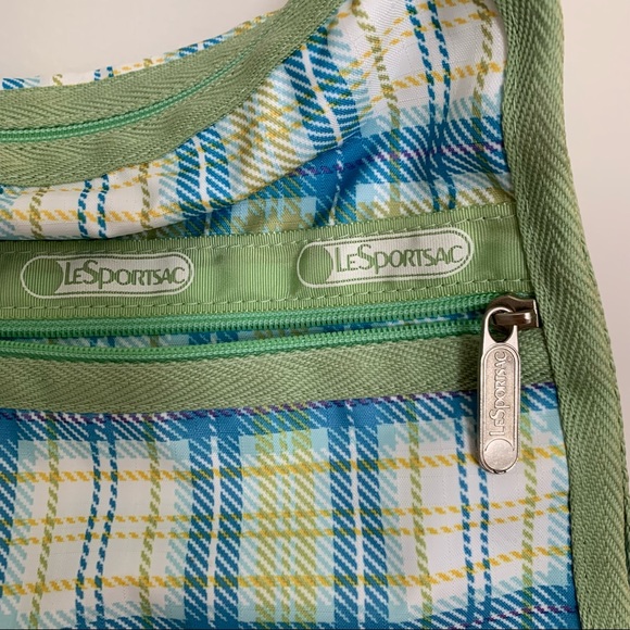 LeSportsac Blue & Green Plaid Crossbody Bag - Picture 3 of 13